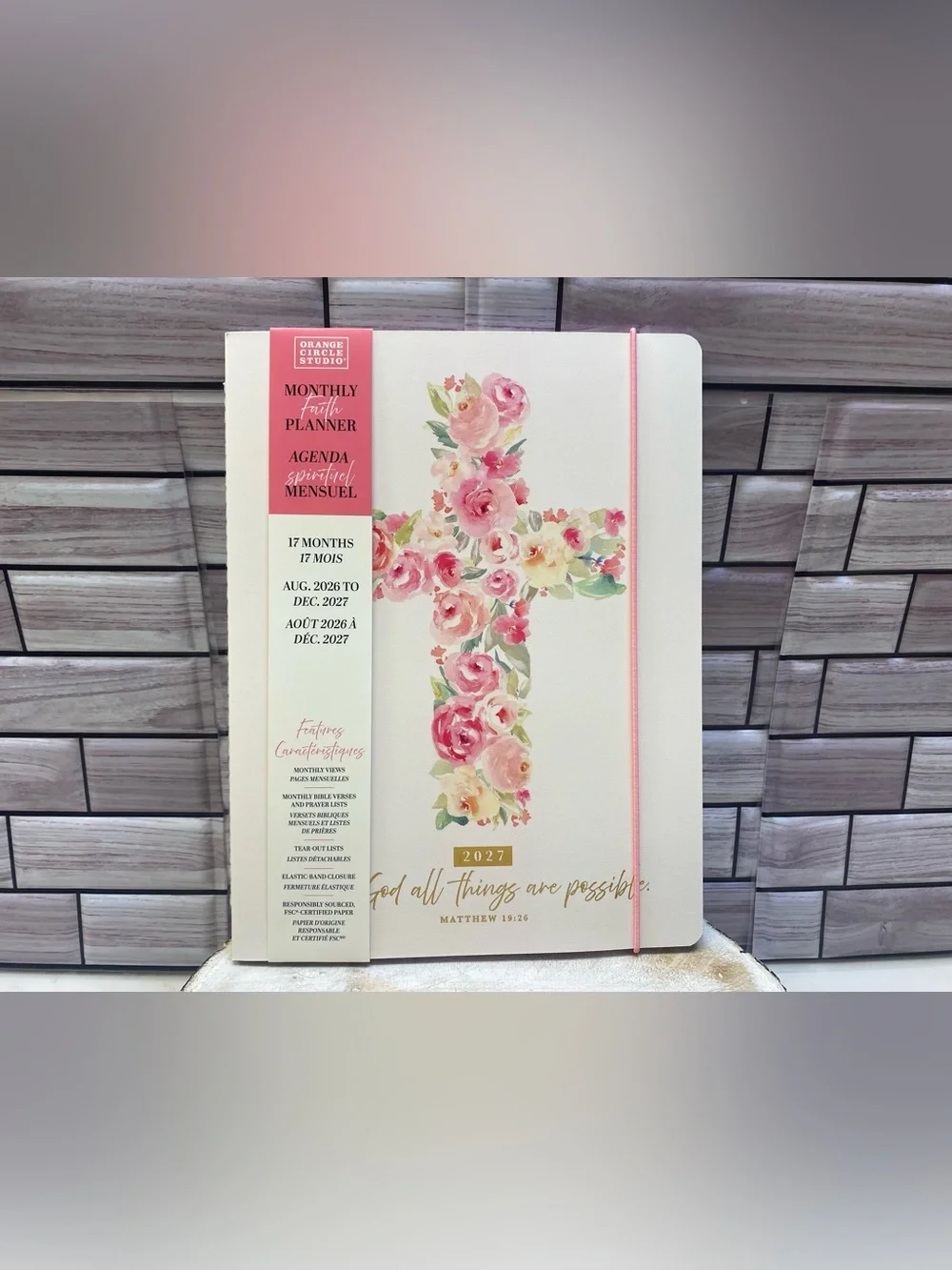 Orange Clrcle Studio ❤️2026-2027 Monthly Planner 17mo. Rose Cross